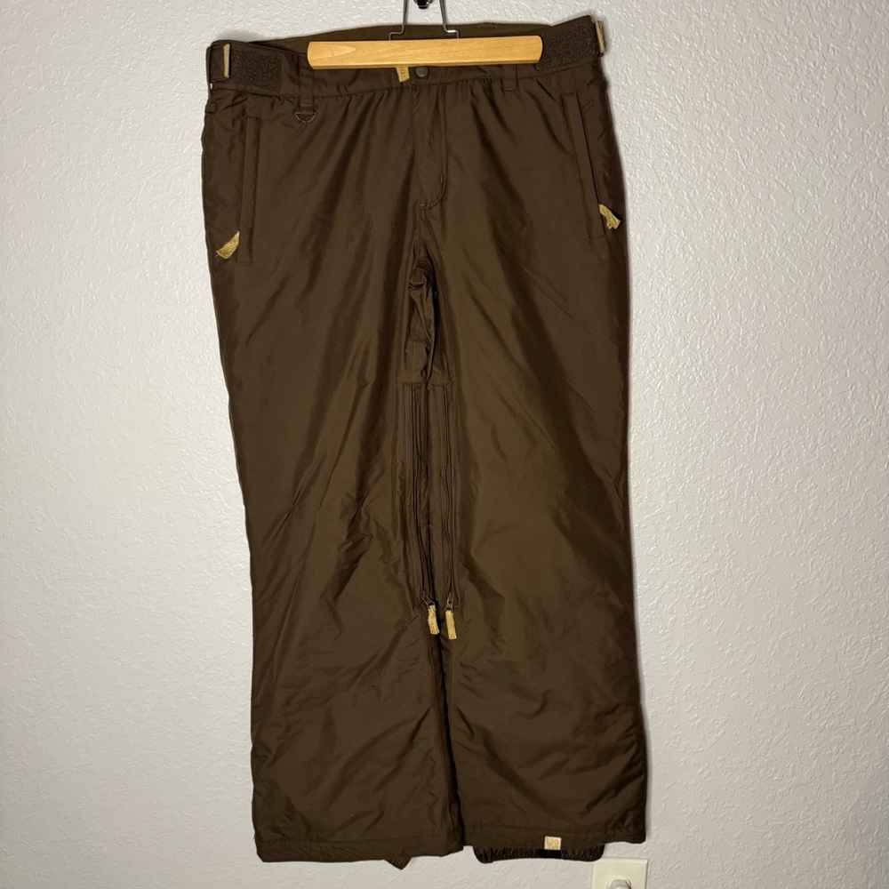 Roxy Utility 5000 Snow Pants Brown Snowboard Ski Pockets Leg Vents Size L Winter